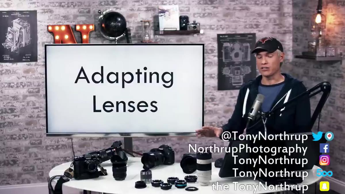 Tony mentioning speed boosters and crop factor