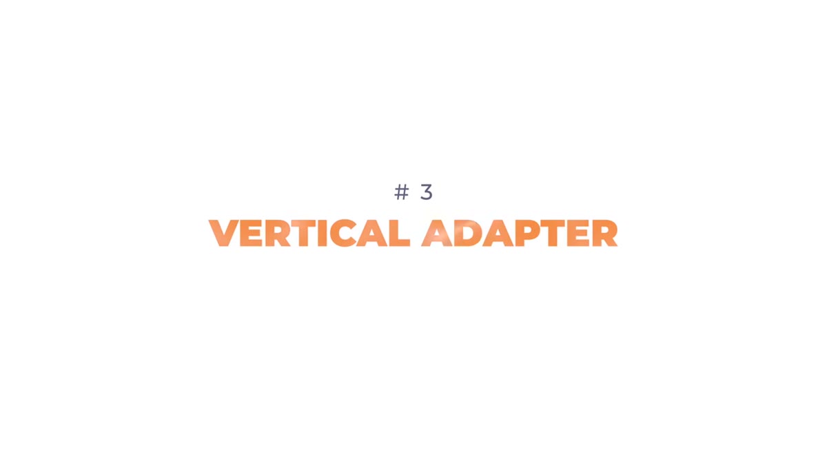 Vertical tripod adapter mounted showing rotation mechanism