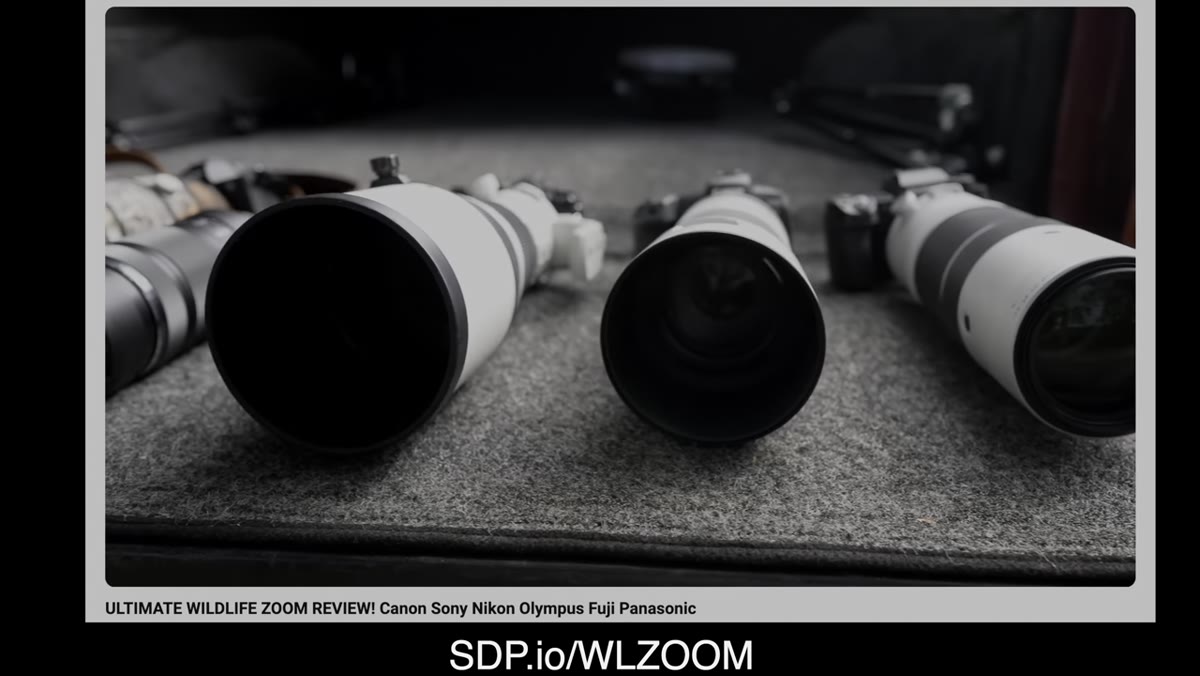 Tony and Chelsea with Canon and Sony lenses side by side outdoors