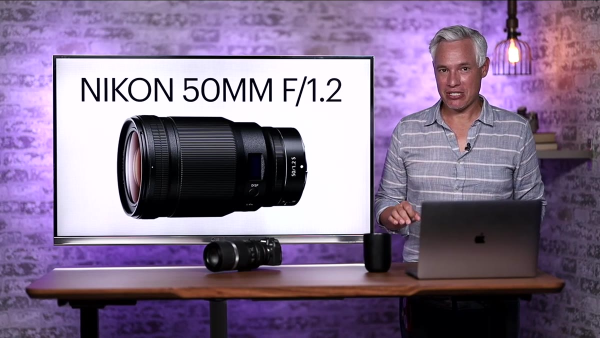 Nikon Z 50mm f/1.2 announcement details shown