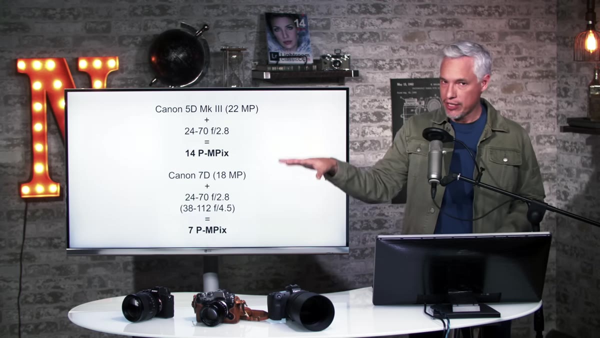 DxO Mark perceptual megapixel ratings displayed for multiple camera and lens combos