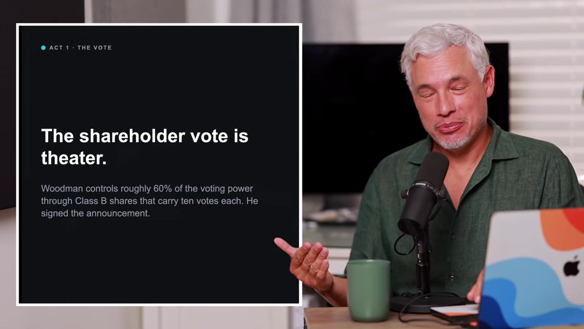 Tony explaining Nick Woodman&rsquo;s 60 percent voting control