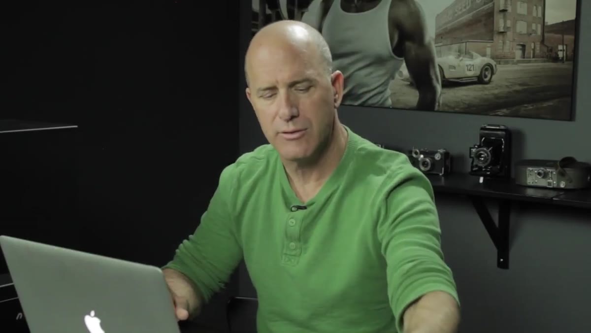 Joel explaining the main and backup drive setup