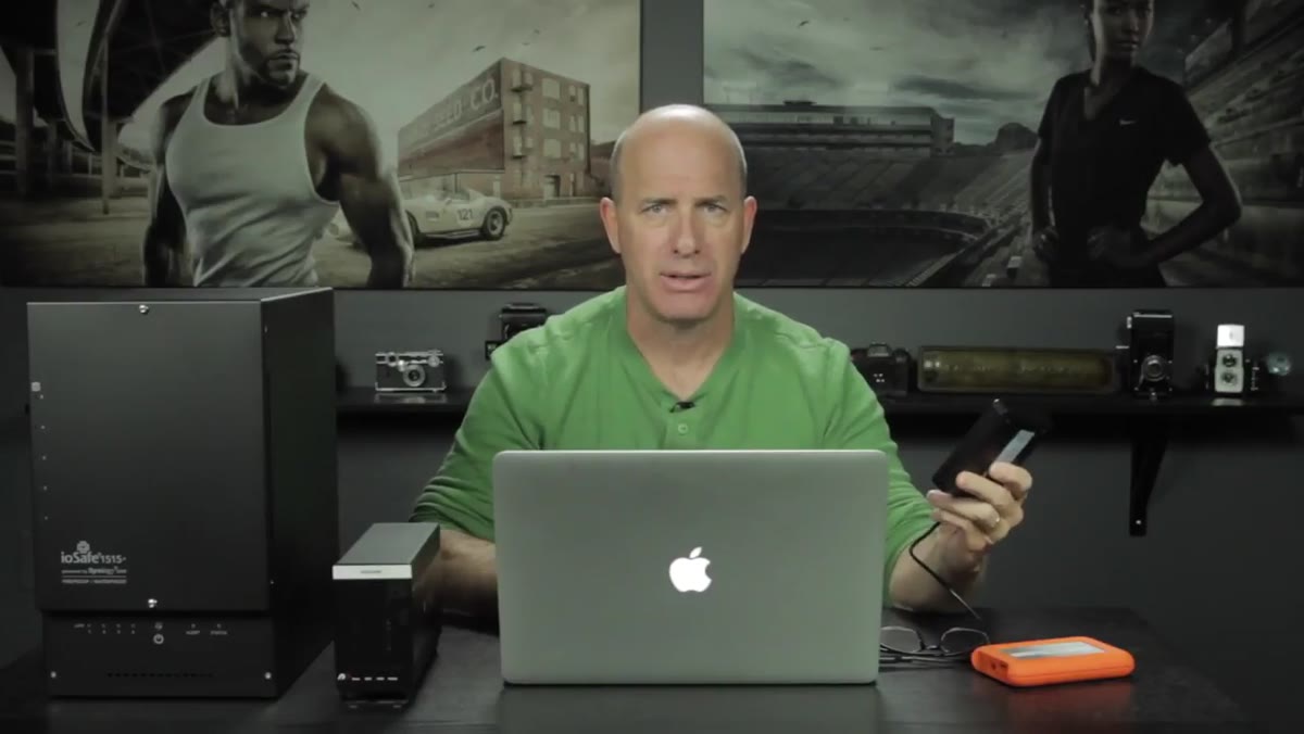 Joel describing carrying two drives on location