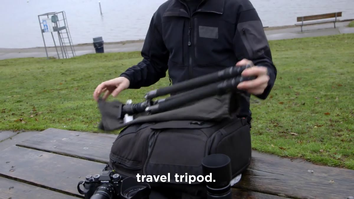 Compact GSO tripod extended to show low-angle position