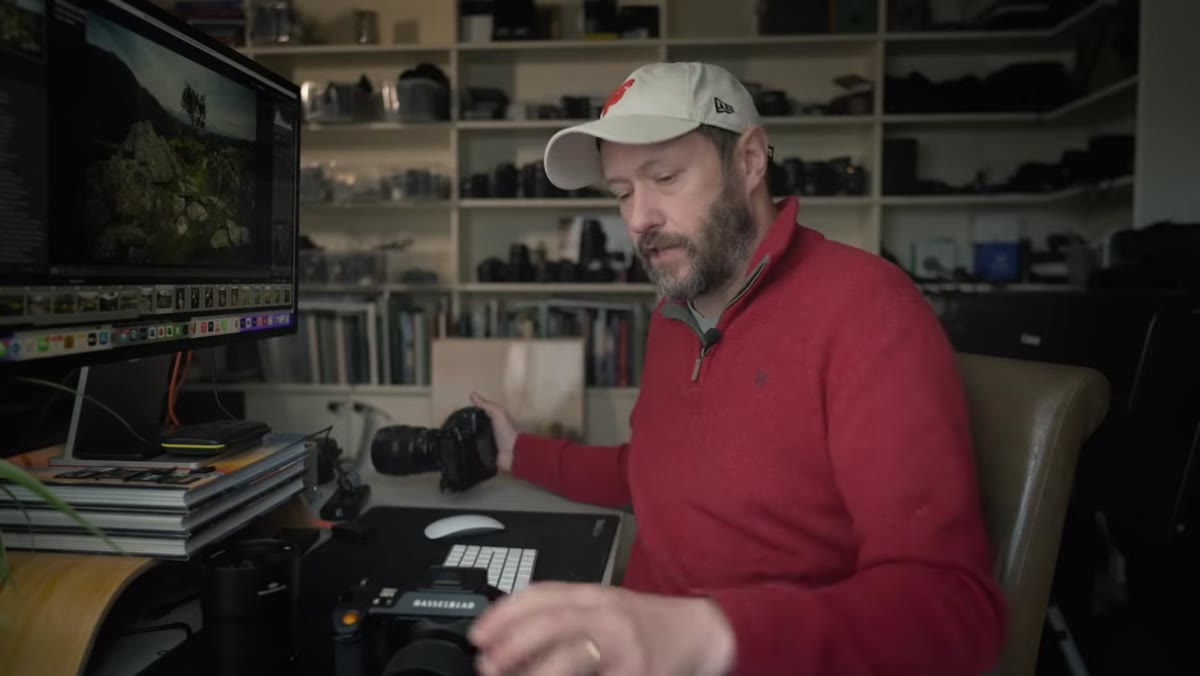 Danson discussing depth of field differences between medium format and full frame