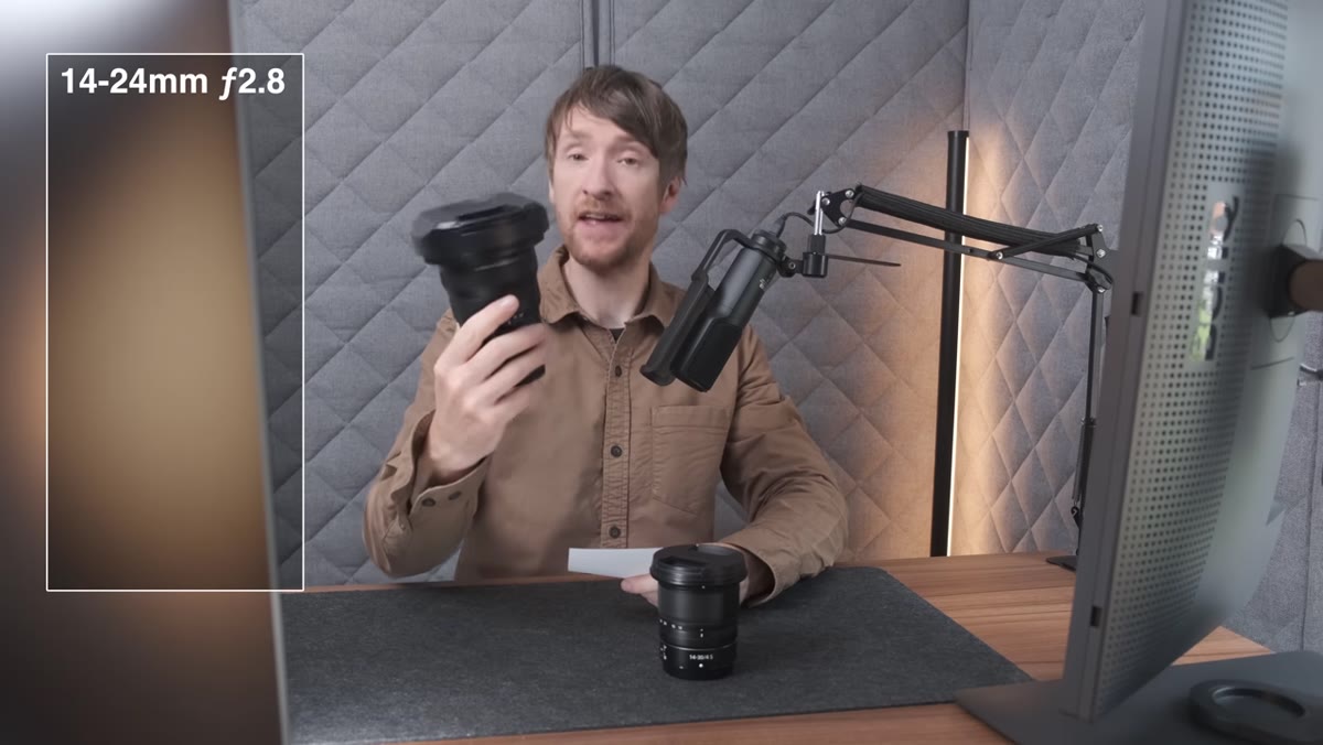 Side-by-side physical comparison of both lenses on a surface