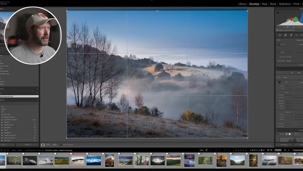 Cropping down the woodland image to reduce excess sky