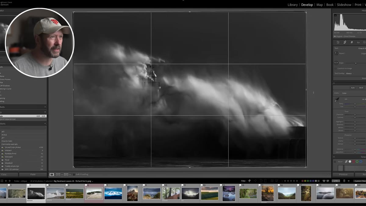 Lighthouse storm photo with slight tilt on the structure