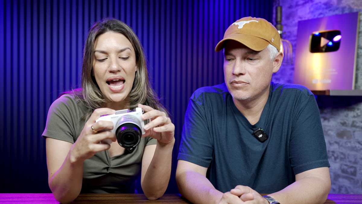 Built-in microphone and Sony wireless mic accessory on camera