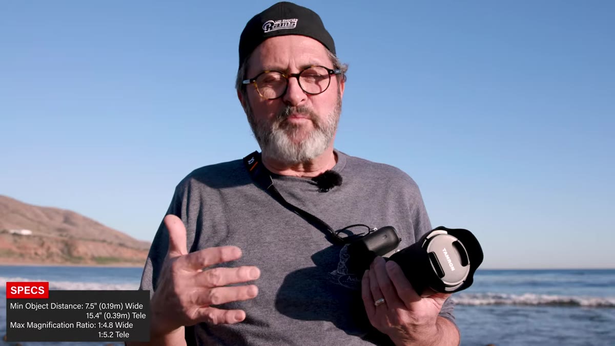JP discussing minimum focus distance specs at 17mm and 70mm ends