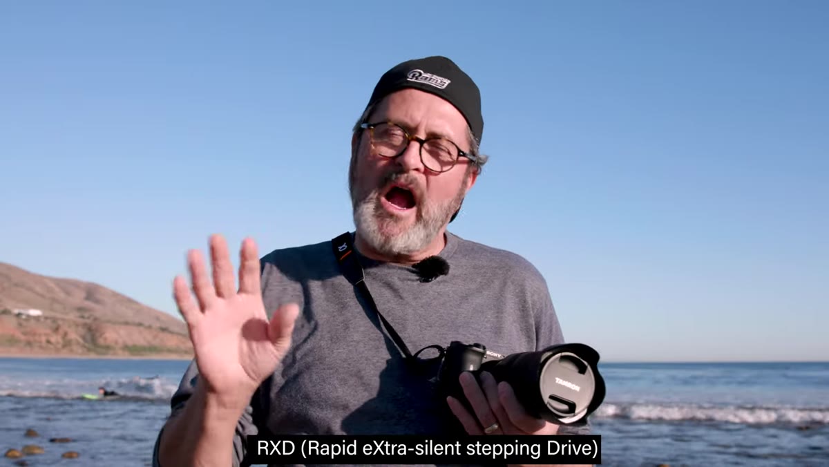 JP describing autofocus performance while shooting elephant seals on location