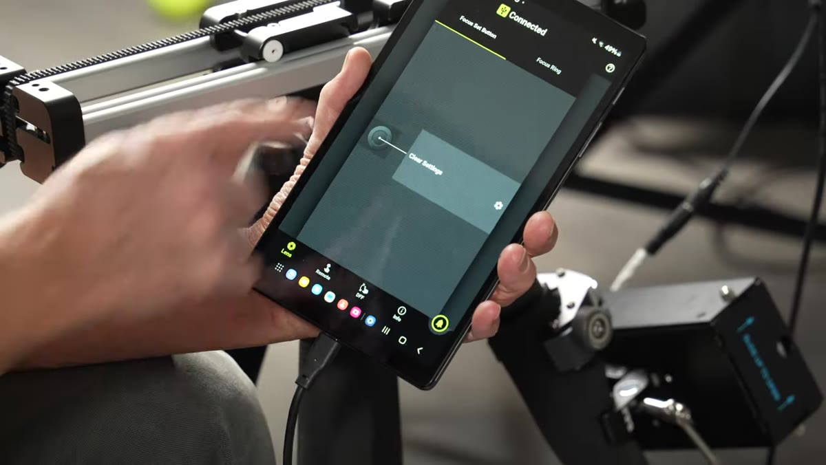 Focus set button options menu displayed in app interface