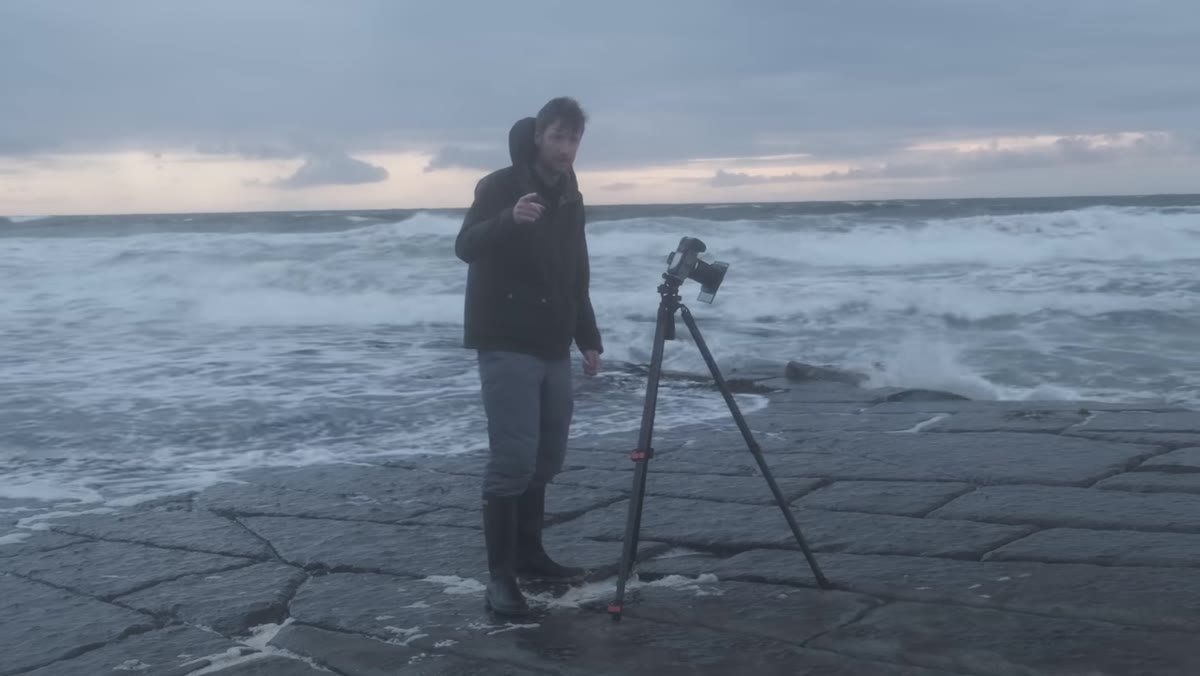 Tamron 17-35mm lens mounted on camera at the coast