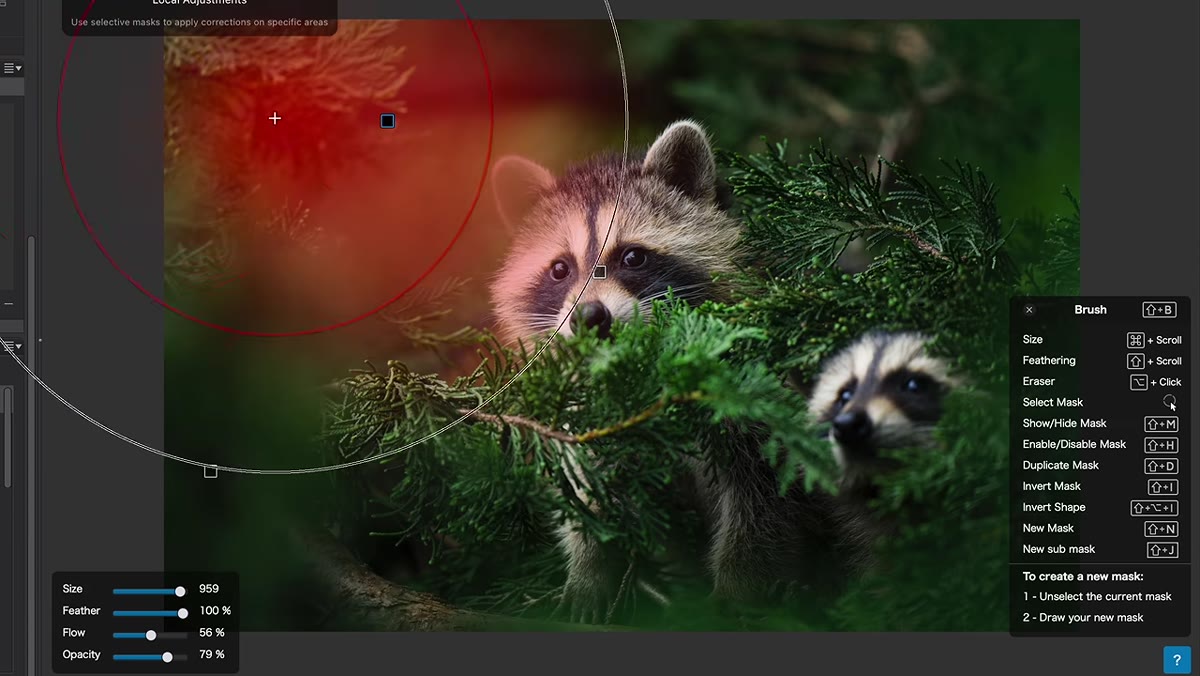 Small exposure increase on brush layer simulating top-corner light