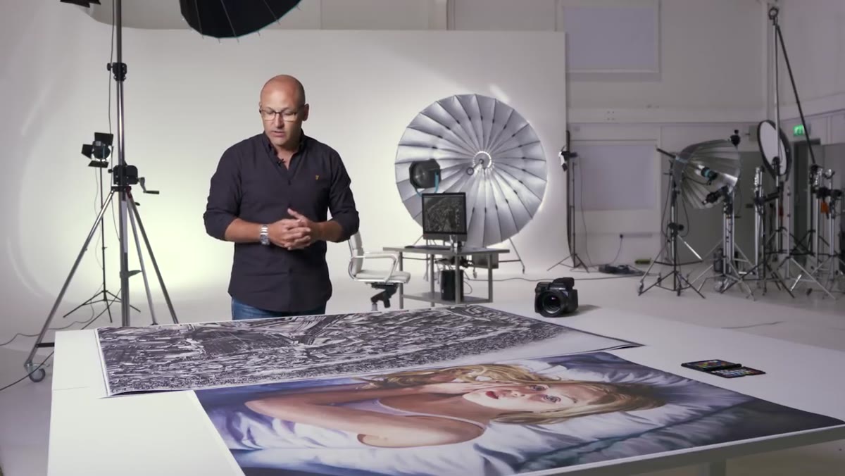 Close inspection of shadow regions and highlight transitions in the print