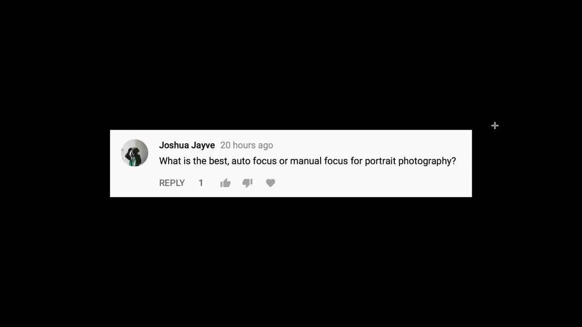 Camera autofocus mode selector on screen