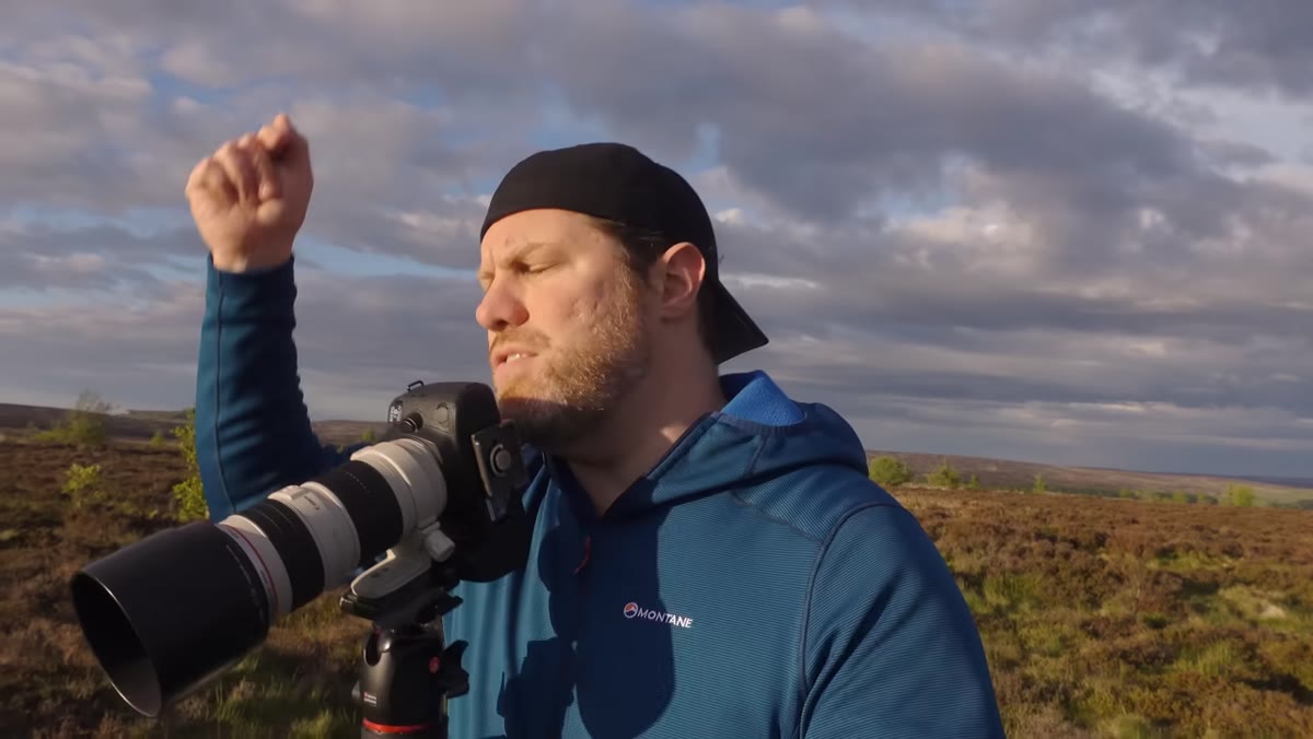 Camera set to manual focus with two-second self-timer active